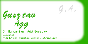 gusztav agg business card